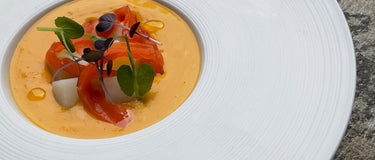 Sweetcorn Bisque With Potato & Smoked Trout Recipe