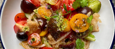 Burnt Honey & Tomato Panzanella Salad
