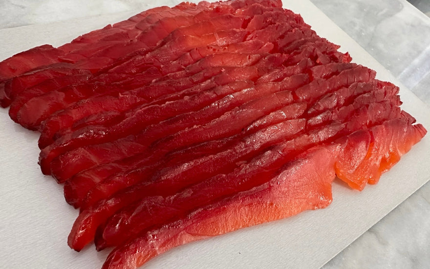 New "Beetroot Cure" Cold Smoked Trout product launch