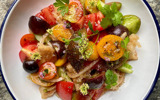 Burnt Honey & Tomato Panzanella Salad