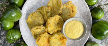 Fried Green Tomatoes With Mayonnaise Dip Recipe